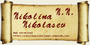 Nikolina Nikolašev vizit kartica